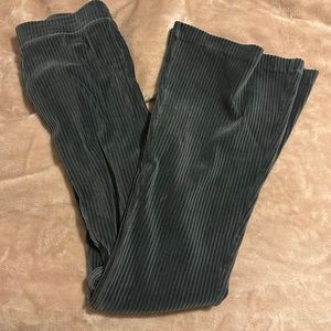aerie velour ribbed knit flare pants